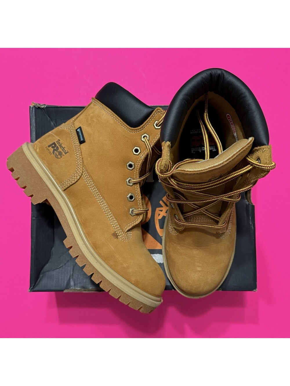 Timberland Pro Boots Direct Attach Soft Toe Work Wheat Waterproof Women’s 7